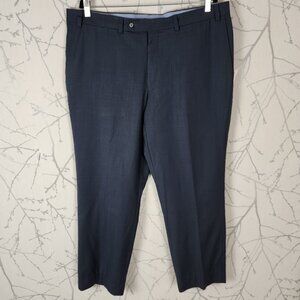 Riviera Navy 54% Wool Blend Traveler Dress Pants